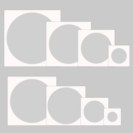 Large Circle Stencil for Painting,Reusable Plastic 8 Pcs Circle Templates Stencils for Fabric Walls Paper Arts Projects Home Decoration