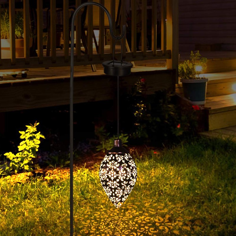 (2 Pack) Hanging Solar Lights, Tomshine Solar Lantern LED Moroccan