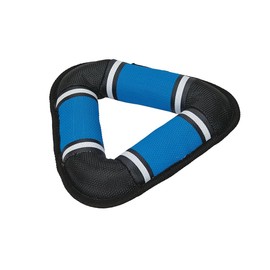 MPP Big Dog Toys! Tough-structable Canvas Toss Play for Aggressive Persistent Chewers (9.5 inch Triangle Toss), Blue