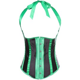 Alivila.Y Fashion Womens Burlesque Lace Underbust Corset Bustier 831-Green-M