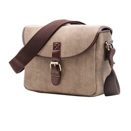 Camera Bag Wax Oil Leather Retro Easy Carrying Wear Resistance Delicate Messenger Bag Khaki