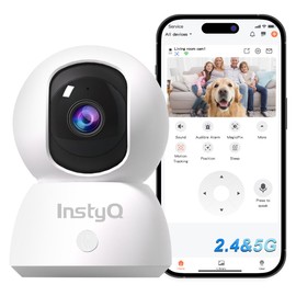 Indoor Security Camera 2K, 5G/2.4G WiFi Camera for Home Security with Auto Tracking, Pan/Tilt, Human/Pet Detection, SD&Cloud Storage, Baby Monitor Pet Camera with Phone APP, Night Vision, 2-Way Audio