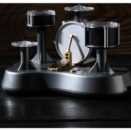 Finger Touch Drum, Mini Finger Drum Set Electronic Mini Finger Drum Desktop Novelty Set with Sounds and Lights