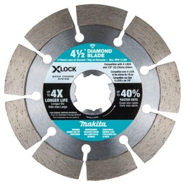 Makita X-Lock 4-1/2In Segmented Diamond Blade For Masonry Cutting