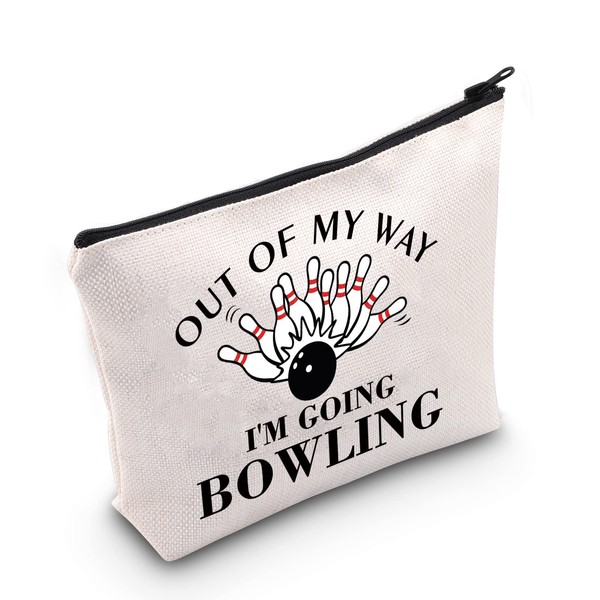 MEIKIUP Bowling Gifts Bowler Makeup Bag Bowling Team Gift Bowling