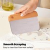 ROCKSHEAT Bench Scraper & Chopper, Stainless Steel Dough Cutter with