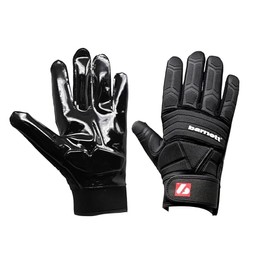 BARNETT FLG-03 Professional Linemen Football Gloves, OL, DL Black (Small)