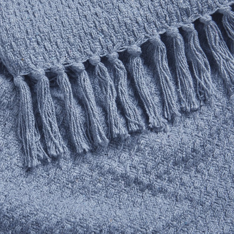 Drift Home - Blue Throw with Tassel (180 x 130cm)