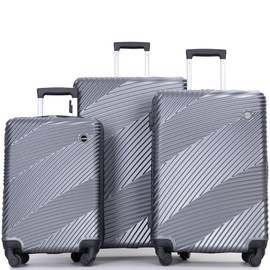 Travelhouse Hardshell Luggage Set,3 Piece Hardside Suitcases Set with Spinner Wheel,Lightweight Carry-on luggage