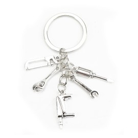 Keychain with Saw, Screwdriver, Wrench Shaped Pendant, Friendship Keyring, Friend Birthday Gifts, Inspirational Gifts, Travel Accessories, Thank You and Sentimental Gifts for Women