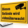 Achtung Videoüberwachung Schild 20x30 cm aus ALU Verbund Platte, 3mm