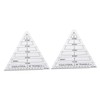 COHEALI Acrylic Quilting Templates 2pcs Equilateral Triangle Ruler Marking Ruler