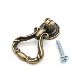 DOJA Barcelona Antique Cabinet Handles, Pack of 8, Vintage Furniture Handles, 53 x 33 x 17 mm, Zinc + Aluminium, Antique Brass Door Handles, for Kitchen Handles, Wardrobe Handles, Door Handles, Drawer