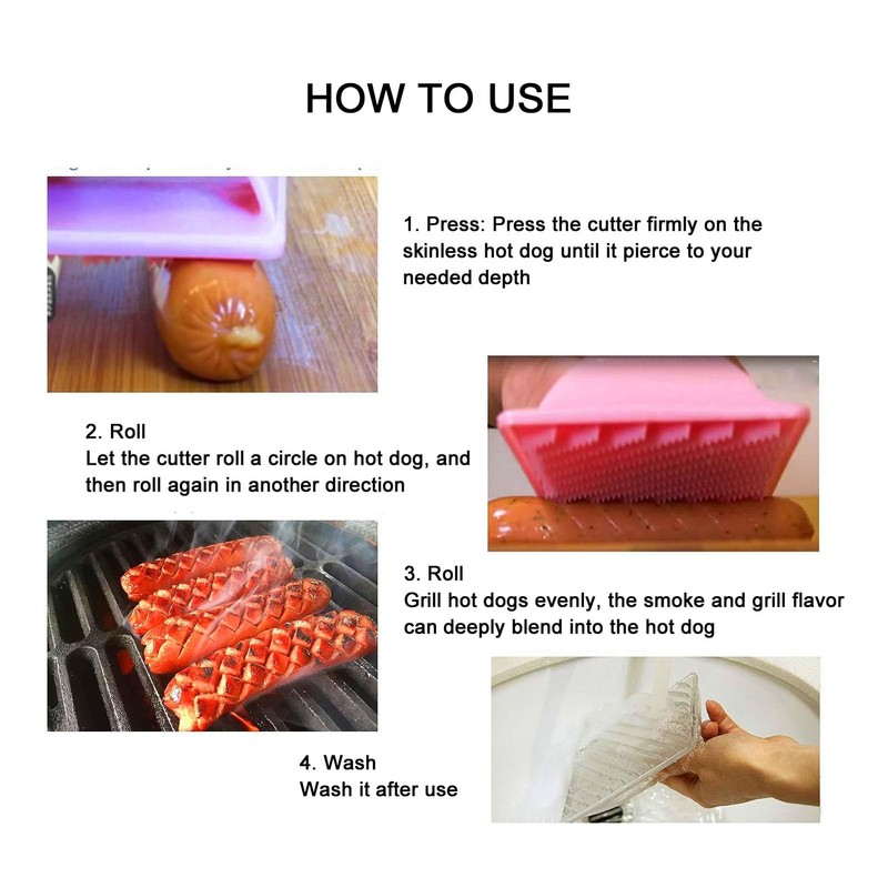 Hot Dog Slicing Tool Plastic Hot Dogs Slicing Cutter Hot