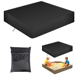 Novelfun Telone di copertura per sabbiera resistente ai raggi UV, con tasche, impermeabile, per sabbiera quadrata, 205 x 205 x 205 x 20 cm