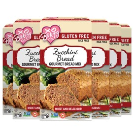 XO Baking Co. Gluten Free Gourmet Zucchini Bread Mix; Non GMO; Kosher; Rice Free; Dairy Free, Peanut Free; Soy Free, No Preservatives; No Artificial Flavors or Colors, 17.6oz (Pack of 6)