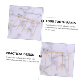 SAFIGLE 2pcs Mini Rake for Zen Garden Decoration Meditation Accessories Creative Sand Tray Tool for Relaxation and Home Decor