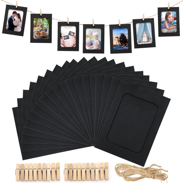 joycraft 20Pcs Paper Photo Frames, 4x6 Inch Cardboard Picture Hanging