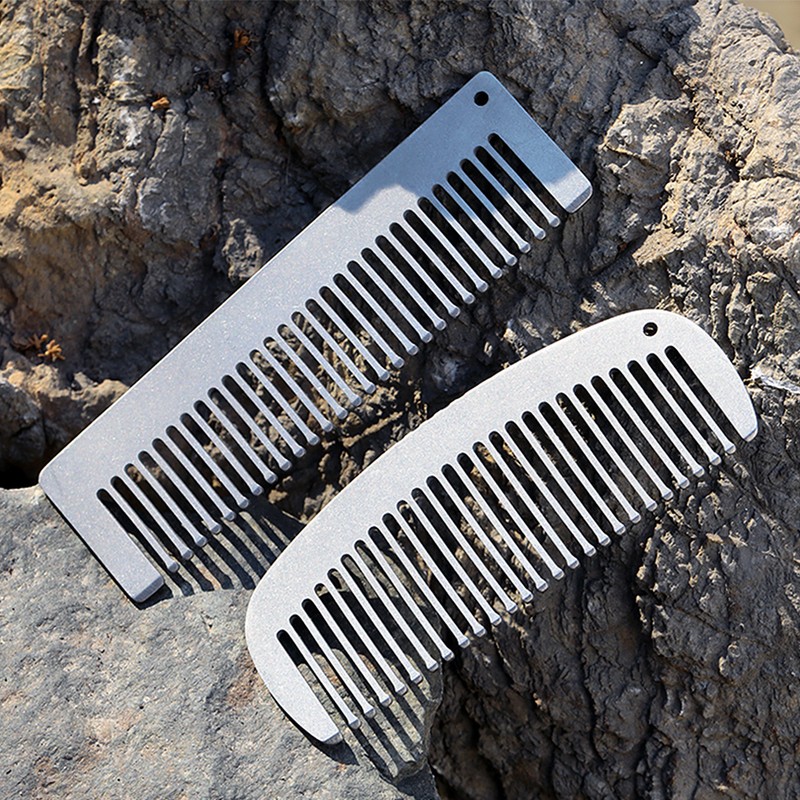 Lixada Titanium Comb Anti-Static Hair Beared Comb Pocket Comb