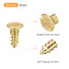 uxcell Brass Wood Screws, 20Pcs M4 x 10mm Slotted Drive