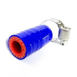 Bekelan 3/8" (9.5mm) Blue High Temperature 3-ply Reinforced Silicone Hose Cap With Clamp,For Turbo Bypass Valve/Vacuum/Throttle Body Water Port/Heater Core/Fix Leak