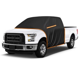 for Ford F150 Regular Cab Cover, Full Door Cab Cover for Ford F150 Truck Cover, Waterproof UV Resistant Half Car Cover Fit for F150 Regular Cab