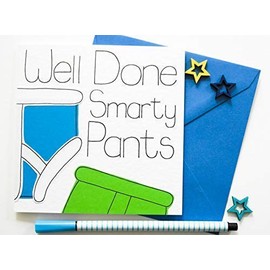 Well Done Smarty Pants Exam Congratulations, New Job, Graduation Card For Him, Her
