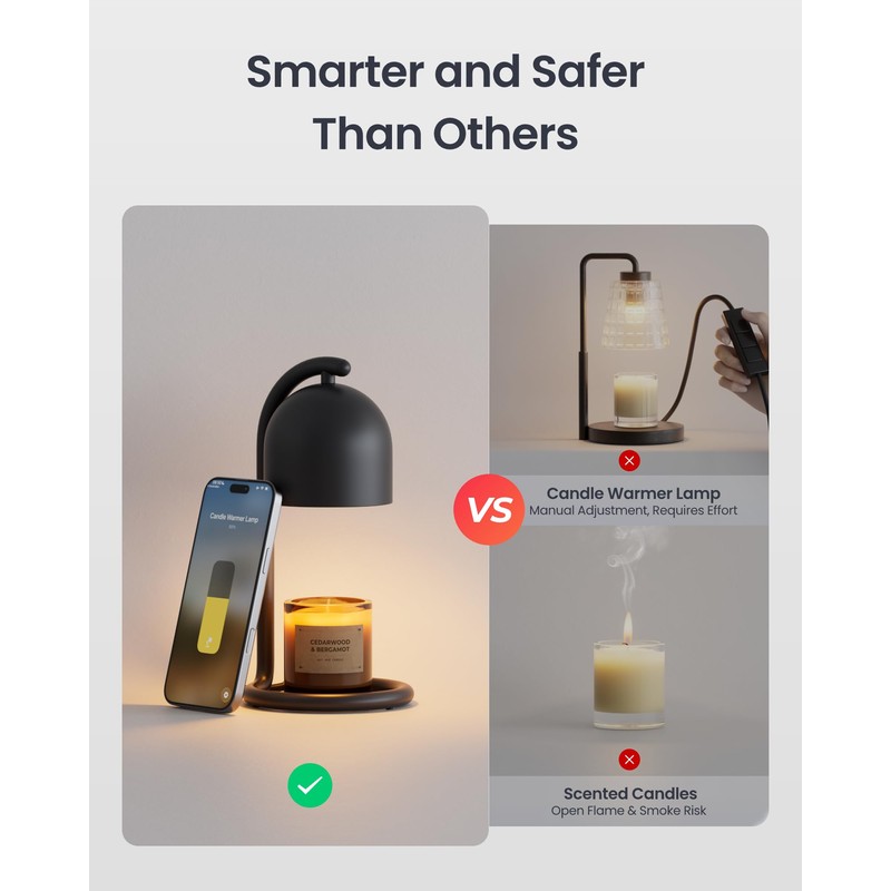 SwitchBot Smart Candle Warmer Lamp App & Voice Control, Flameless