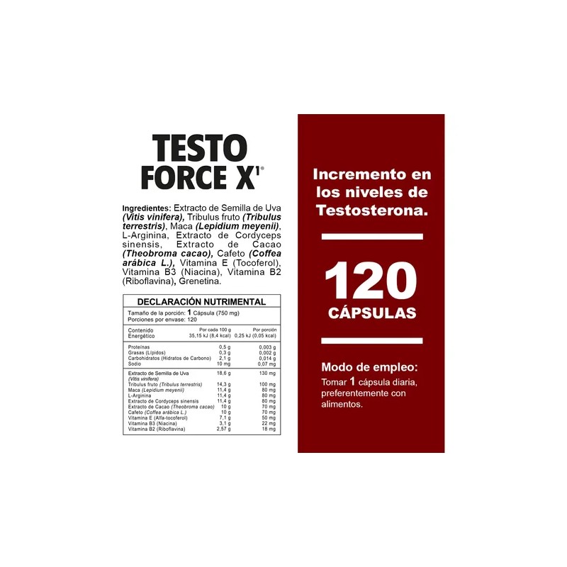 Nlb Testo Force® 120 Cápsulas Maca