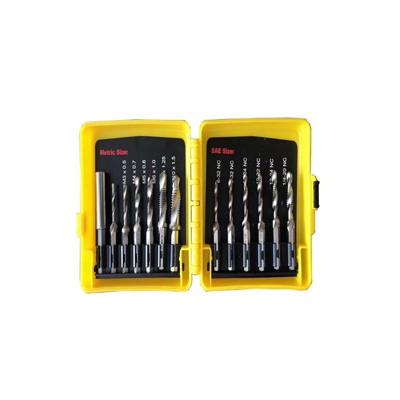LLDSIMEX 13PCS Combination Drill Tap Bit Set Fit for Screw