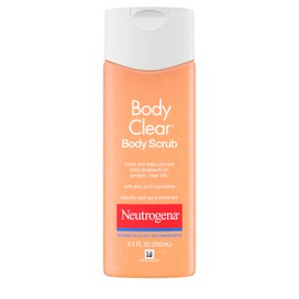 Neutrogena Body Clear Acne Body Wash and Exfoliating Body Scrub, 2% Salicylic Acid Cleanser, Chest, Shoulder & Back Acne Treatment, Non-Comedogenic, Oil-Free Shower Gel, 8.5 fl oz