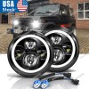 Unbranded Pair For Suzuki Samurai SJ410 DOT 7"inch LED Round