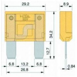 Vehicle Maxi 29 mm Fuse Blade Fuses 80 A White Maxival