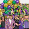 Bdecoll 2 Pack Mardi Gras Costume Hats with Purple Green