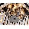 LumFurn 4-Lights K9 Crystal Ceiling Light, Close to Ceiling, 2-Tier