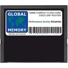 GLOBAL MEMORY 128MB Compact Flash Card Memory for Cisco 2691 Router (Cisco P/N MEM2691-128CF)