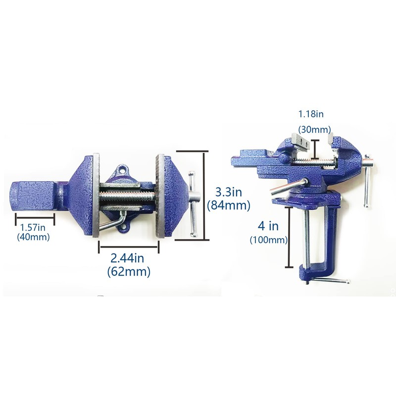 MYTEC Bench Vise or Table Vise, multifunctional jaw, multi-functional Combined