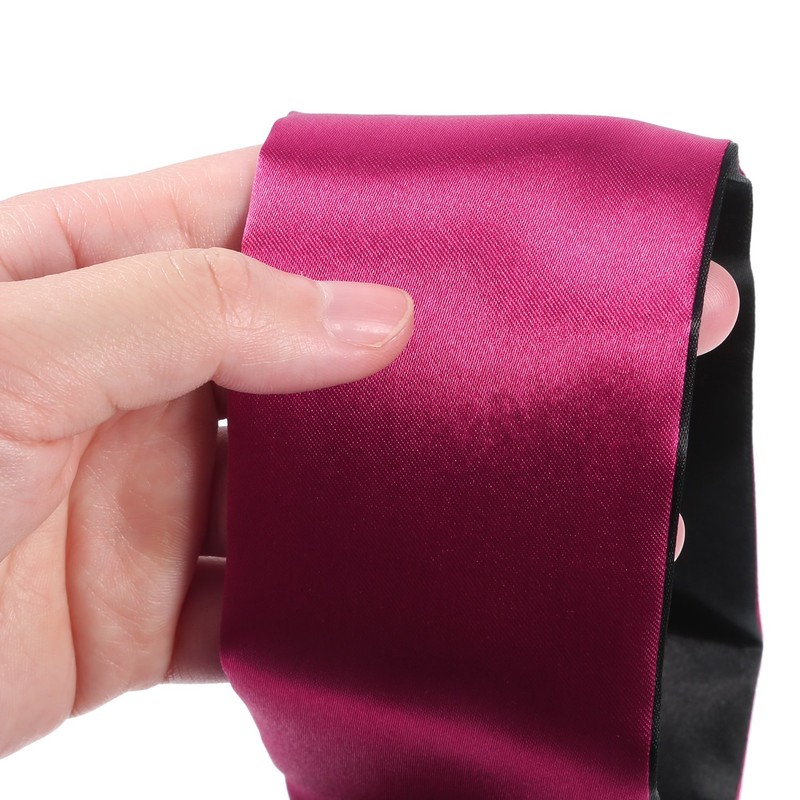 Hestya 2 Pack Sleeping Mask Satin Eye Mask (Black Red)