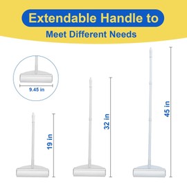 Large Lint Rollers for Floor Carpet, Sticky Floor Roller with 3 Extendable Long Handle for Pet Hair Removal, 9.45" Giant Lint Roller with 360 Sheets for Carpets, Beds, Cars, Clothing