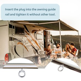 2 x M4 6mm Awning Rail Stoppers Stainless Steel for Motorhome Campervan Camping Multipurpose [CV23]