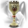 Decorative Goblet "Pharaoh Tutankhamun" - Golden Chalice with Pharaoh Mask