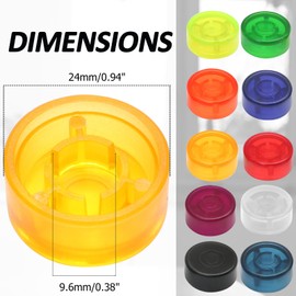 BokWin 20Pcs Multi-colored Guitar footswitch Cap, Footswitch Topper Pedal Switch Cover for Guitar Effect Pedals