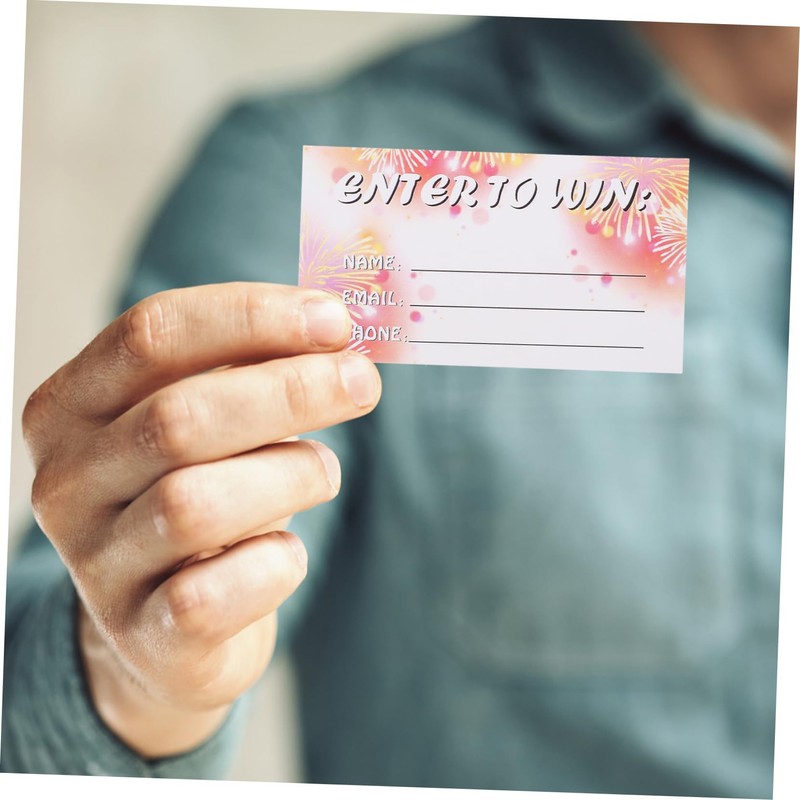 jojofuny 100 Sheets Blank Raffle Tickets Multi Use Entry Form