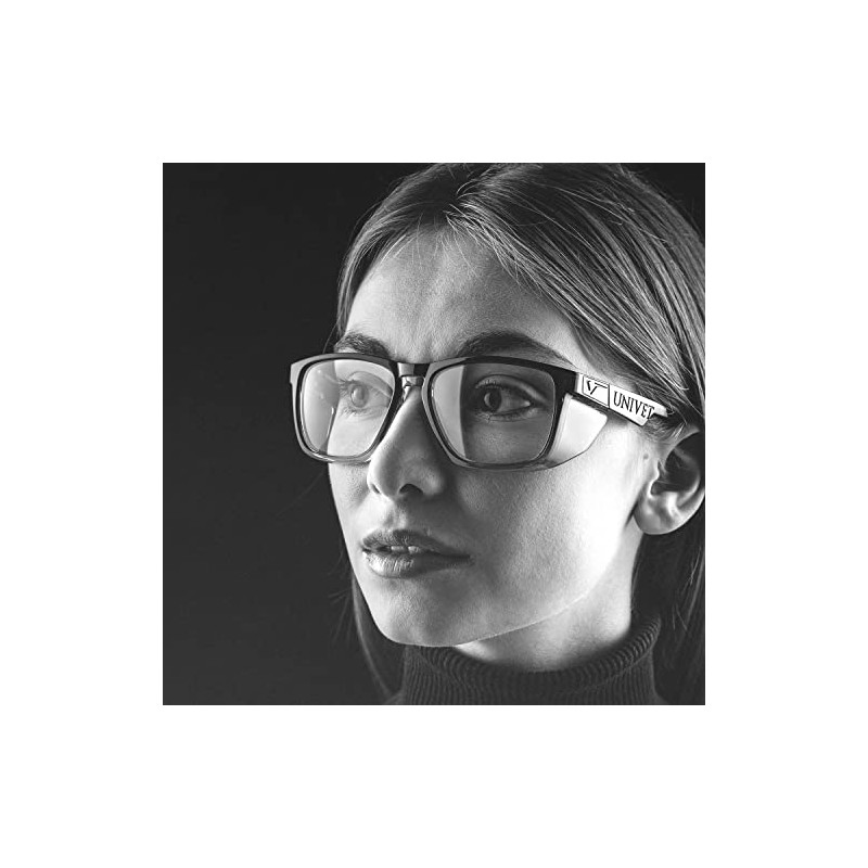 UNIVET | Work Safety Glasses, Scratch-Resistant, Stylish, 571 Diamond Clear