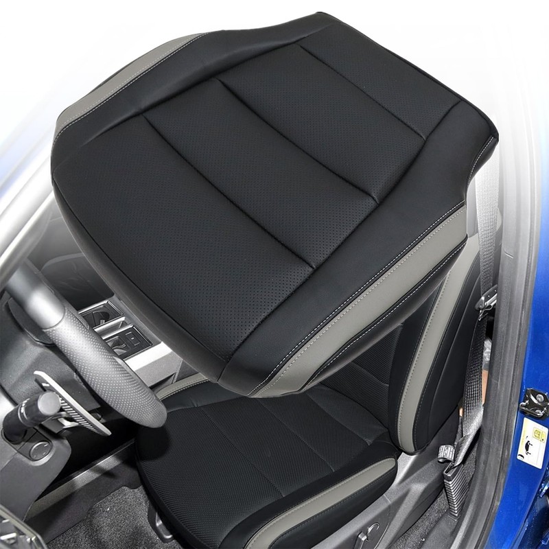 NLQR Front Driver Bottom Replacement Perforated Seat Cover Black RB