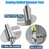 TOOVREN 4pcs Rolled Hem Presser Foot, Sewing Rolled Hemmer Foot,