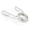 ISOGYM Spring Barbell Collars 50mm (Pair) Silver Chrome Clips Clamps