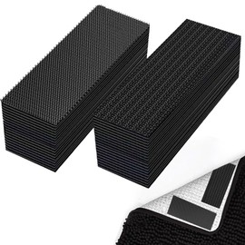 24pcs Rug Gripper For Carpeted Floor, Anti Slip Mat on Carpet Stop Sticky Corner Flat, Rug Tape Pad Grippers for Hardwood Laminate Floors Stair Sofa Furniture Cushion Car Boot Liners, 25mm x 100mm