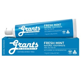Grants of Australia Natural Toothpaste Fresh Mint with Tea Tree Oil 110g