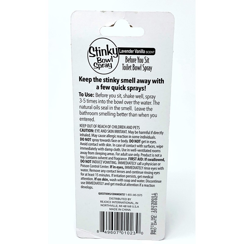 Stinky Bowl Spray - Lavender Vanilla - Before You sit,
